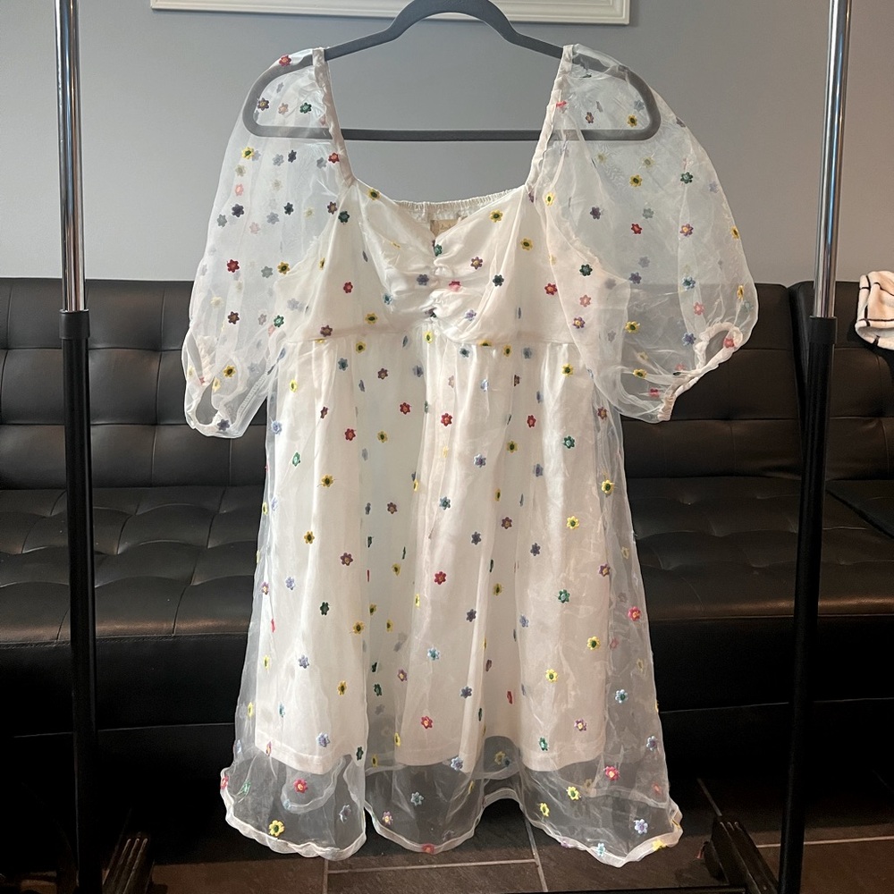 Altar’d State Embroidered Floral Mini Dress